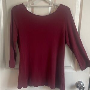 Elegant Burgundy Women's Top